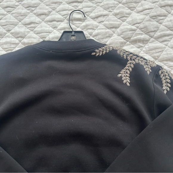 Sandro Rhinestone Embellished Sweatshirt in Black - Picture 13 of 16